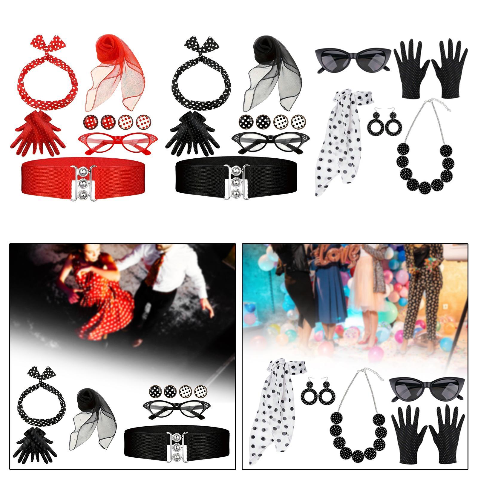 Women'S Accessories In The 1950S - 1950년대 스타일의 여성 의상 액세서리 세트: