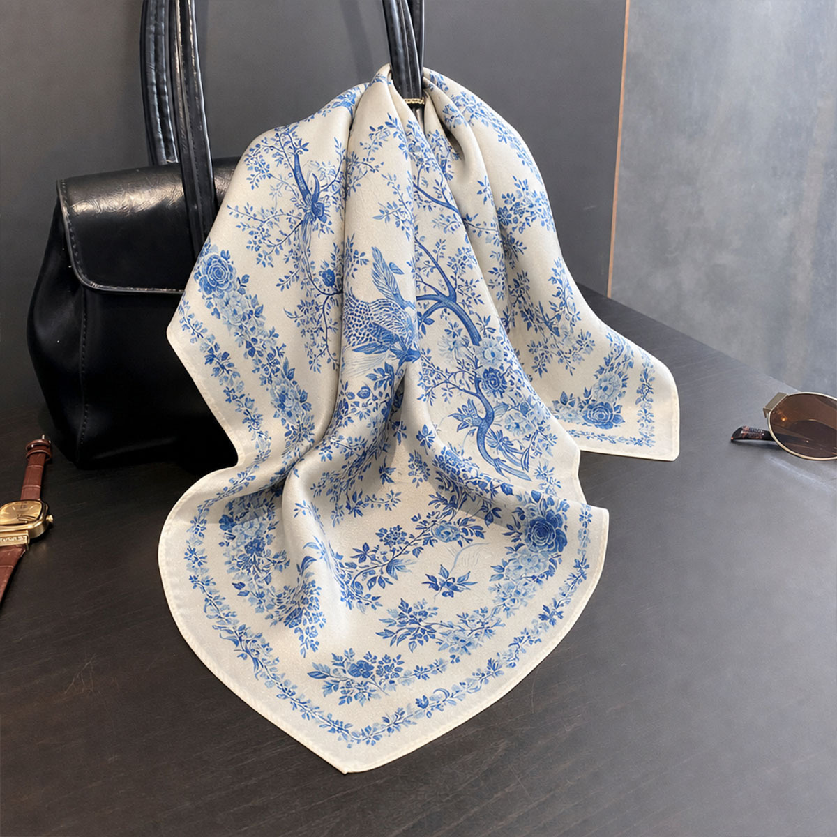 100% 천연 실크 소재의 여성용 스카프, 사각형 네크 - Silk Scarf Square 리뷰 및 가격