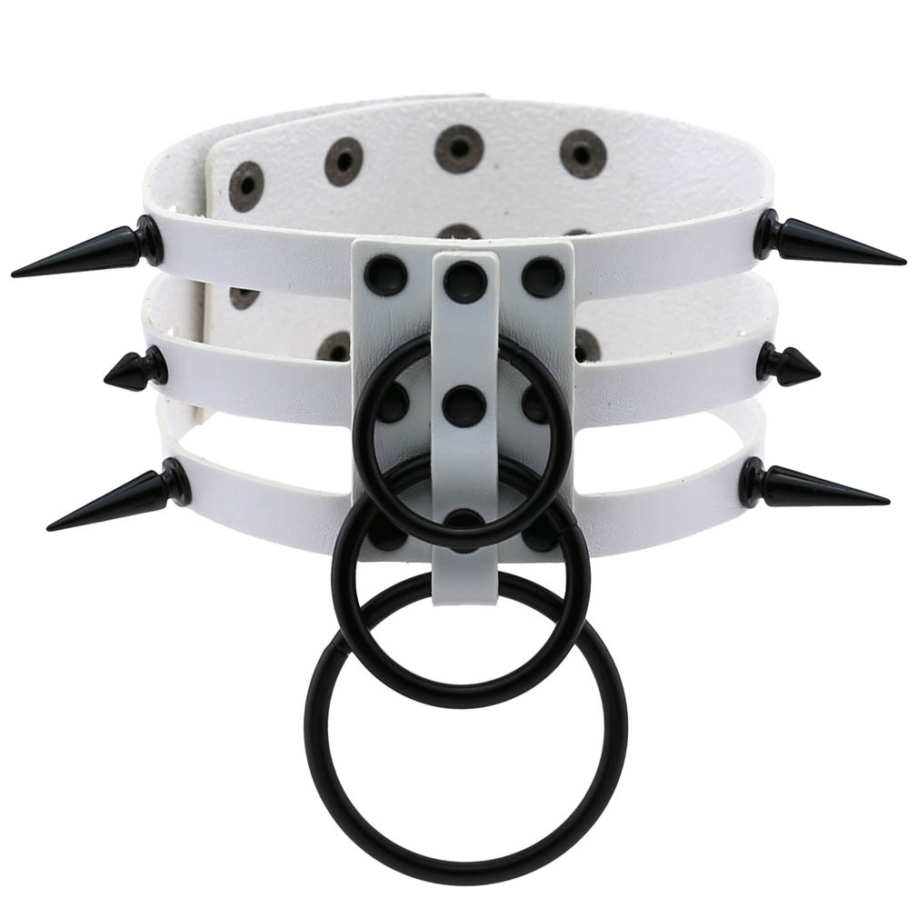 남녀공용 블랙 리벳 가죽 본디지 초커 목걸이, 펑크 서 - Women'S Emo Accessories 리뷰 및 가격