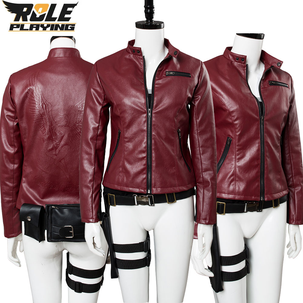클레어 레드필드 코스프레 의상: 빨간색 재킷, 조끼,  - Women'S Accessories Clothing 리뷰 및 가격