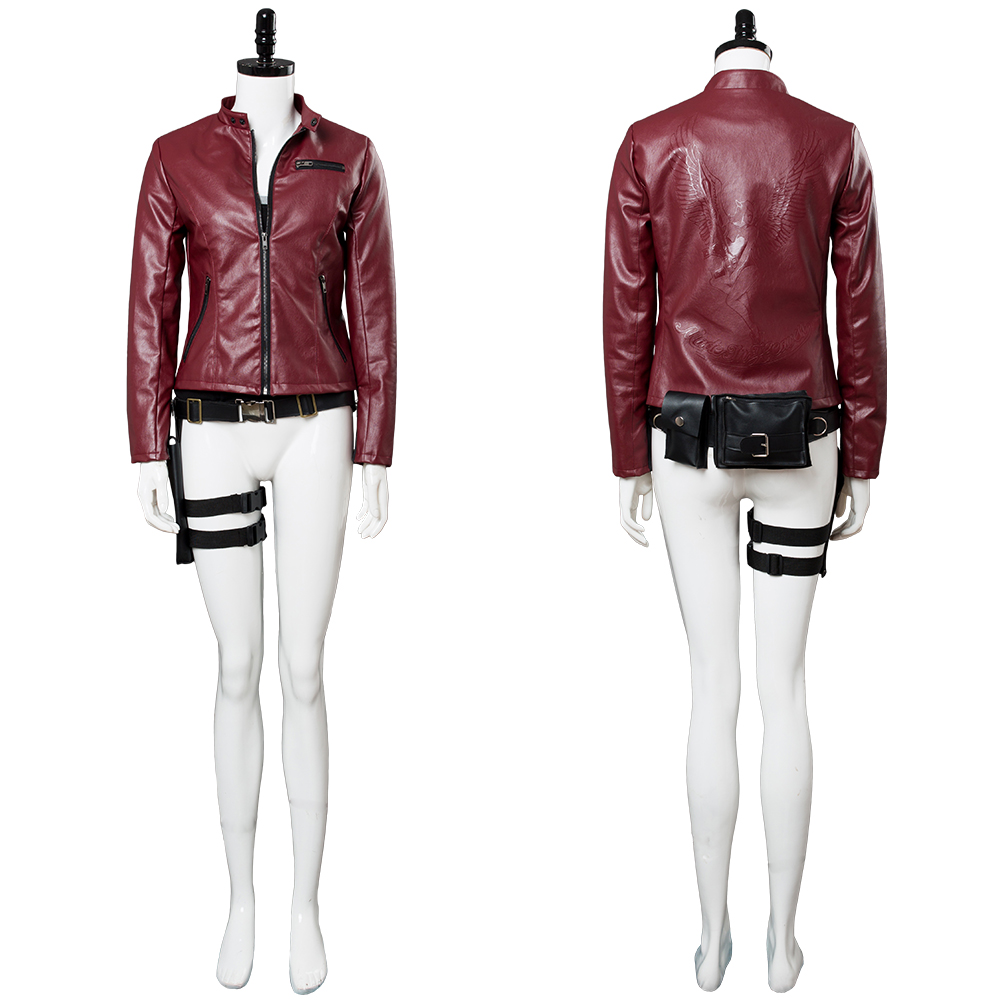클레어 레드필드 코스프레 의상: 빨간색 재킷, 조끼,  - Women'S Accessories Clothing 리뷰 및 가격