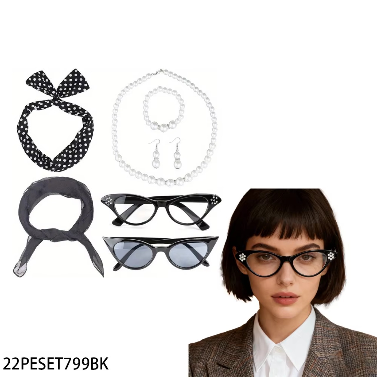 PESENAR 50년대 여성 의상 액세서리 세트는 19 - Women'S Accessories In The 1950S 리뷰 및 가격
